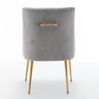 Ensemble de 6 chaises de salle à manger SEYNAR en velours, style moderne et glamour, sans accoudoirs.
