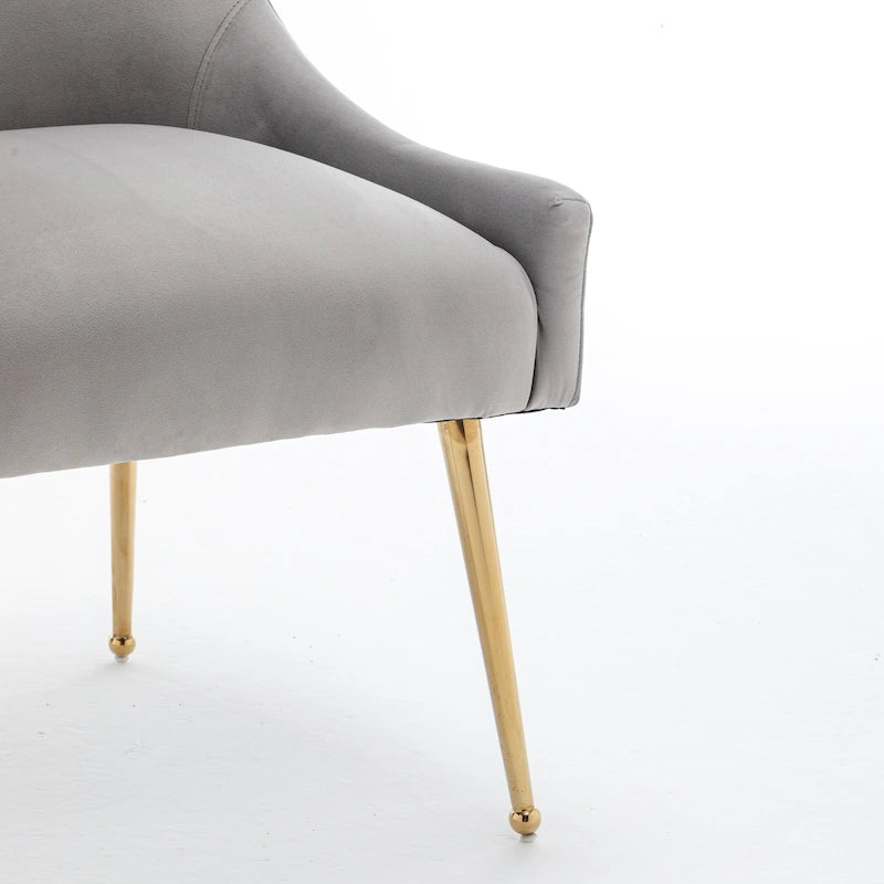 Ensemble de 6 chaises de salle à manger SEYNAR en velours, style moderne et glamour, sans accoudoirs.