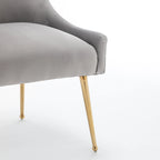 Ensemble de 6 chaises de salle à manger SEYNAR en velours, style moderne et glamour, sans accoudoirs.