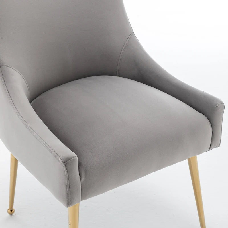 Ensemble de 6 chaises de salle à manger SEYNAR en velours, style moderne et glamour, sans accoudoirs.