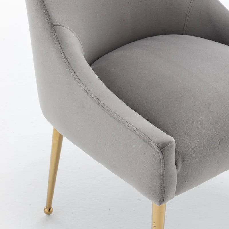 Ensemble de 6 chaises de salle à manger SEYNAR en velours, style moderne et glamour, sans accoudoirs.