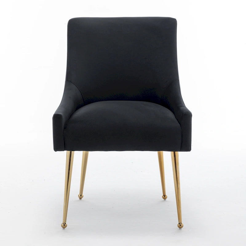 Ensemble de 6 chaises de salle à manger SEYNAR en velours, style moderne et glamour, sans accoudoirs.