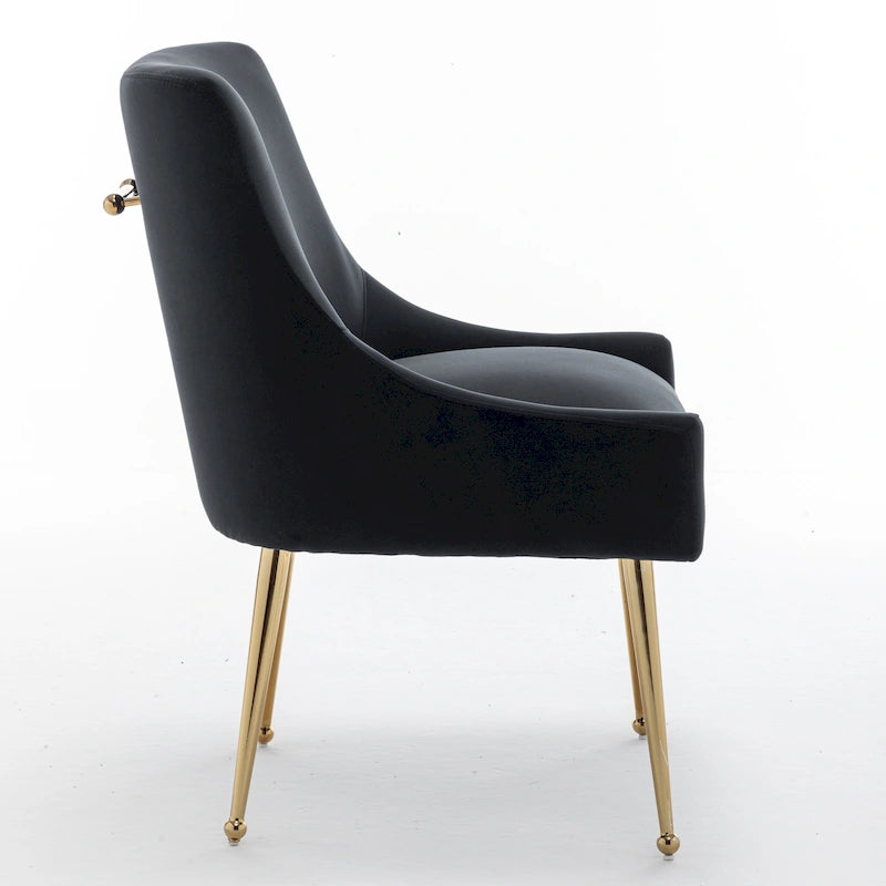 Ensemble de 6 chaises de salle à manger SEYNAR en velours, style moderne et glamour, sans accoudoirs.