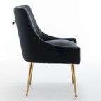 Ensemble de 6 chaises de salle à manger SEYNAR en velours, style moderne et glamour, sans accoudoirs.