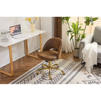 Chaise de bureau en velours, fauteuil pivotant, chaises de bureau modernes et mignonnes en tissu avec roulettes pour le bureau à domicile