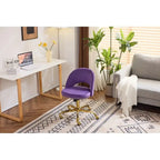 Chaise de bureau en velours, fauteuil pivotant, chaises de bureau modernes et mignonnes en tissu avec roulettes pour le bureau à domicile