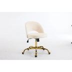 Chaise de bureau en velours, fauteuil pivotant, chaises de bureau modernes et mignonnes en tissu avec roulettes pour le bureau à domicile