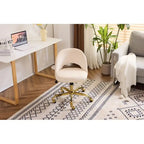 Chaise de bureau en velours, fauteuil pivotant, chaises de bureau modernes et mignonnes en tissu avec roulettes pour le bureau à domicile