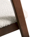 Chaises de salle à manger en bois bouclé style milieu du siècle de Furniture of America Shaw (ensemble de 2)