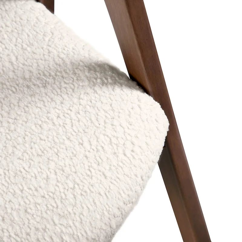 Chaises de salle à manger en bois bouclé style milieu du siècle de Furniture of America Shaw (ensemble de 2)