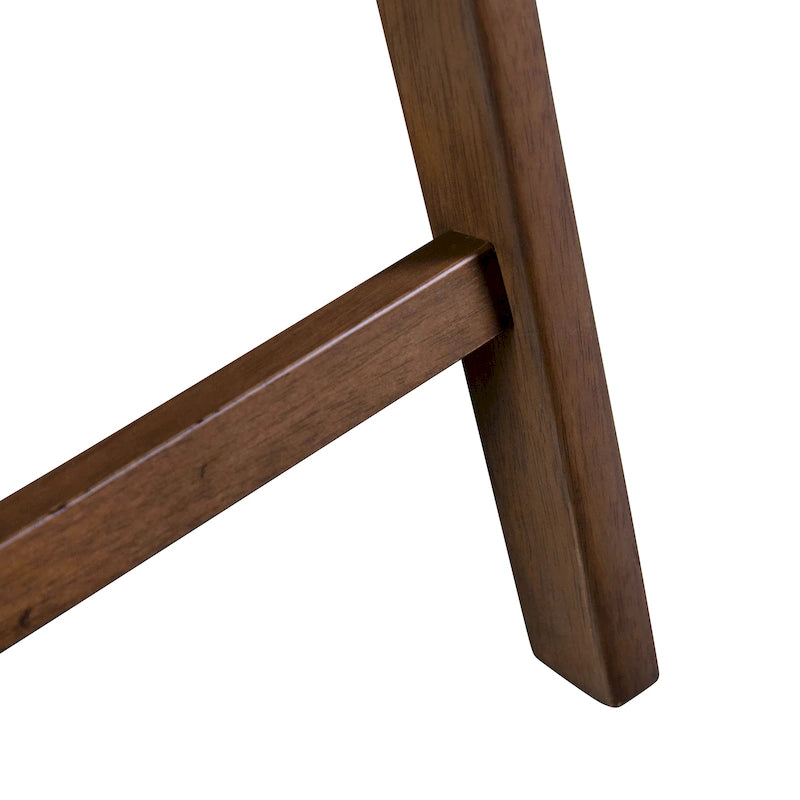 Chaises de salle à manger en bois bouclé style milieu du siècle de Furniture of America Shaw (ensemble de 2)