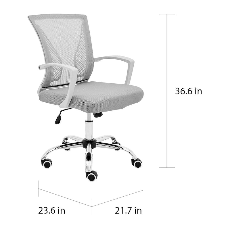 Chaise de bureau à dossier mi-haut Zuna de Modern Home