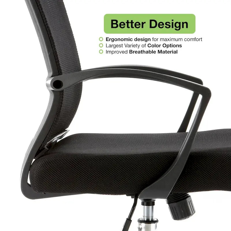 Chaise de bureau à dossier mi-haut Zuna de Modern Home