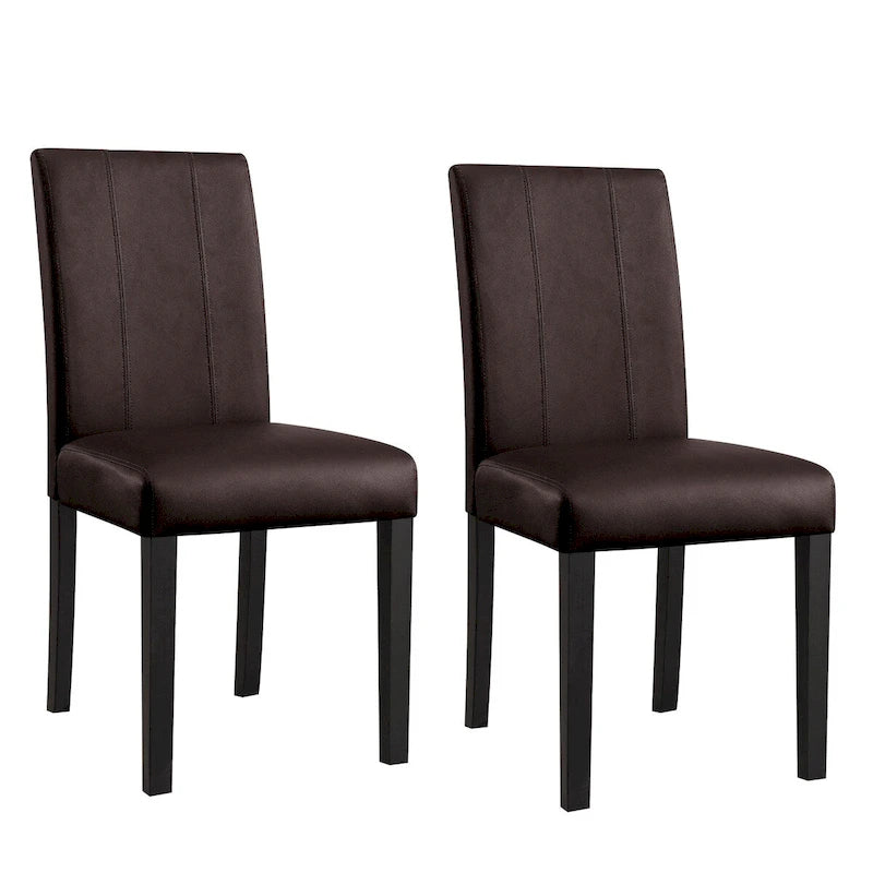 Chaises de salle à manger rembourrées Subrtex (lot de 2) Parsons en similicuir