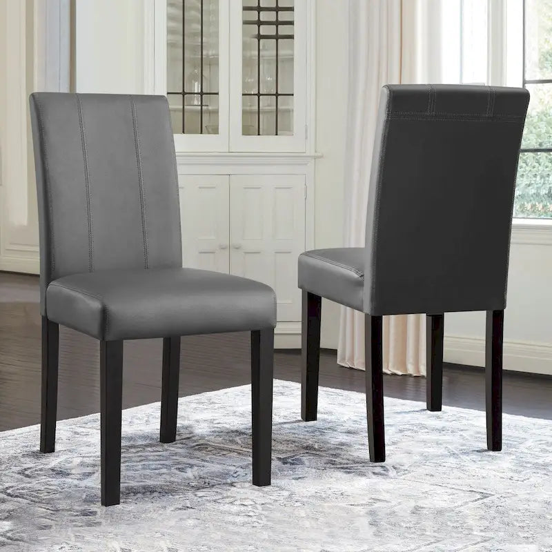 Chaises de salle à manger rembourrées Subrtex (lot de 2) Parsons en similicuir