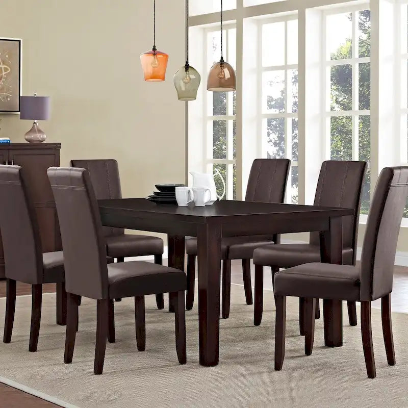 Chaises de salle à manger rembourrées Subrtex (lot de 2) Parsons en similicuir