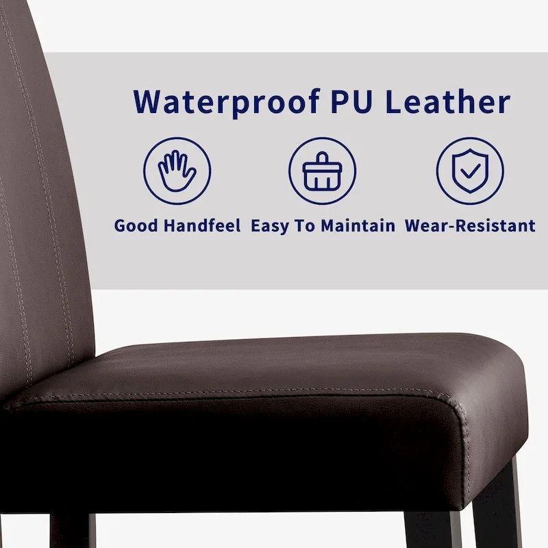 Chaises de salle à manger rembourrées Subrtex (lot de 2) Parsons en similicuir