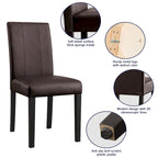 Chaises de salle à manger rembourrées Subrtex (lot de 2) Parsons en similicuir
