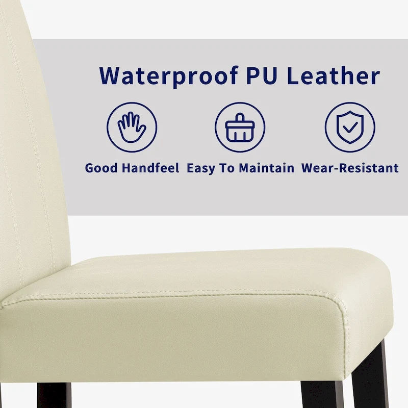 Chaises de salle à manger rembourrées Subrtex (lot de 2) Parsons en similicuir