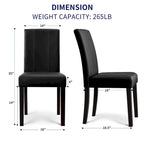 Chaises de salle à manger rembourrées Subrtex (lot de 2) Parsons en similicuir
