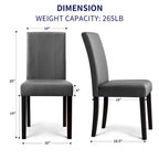 Chaises de salle à manger rembourrées Subrtex (lot de 2) Parsons en similicuir