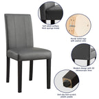 Chaises de salle à manger rembourrées Subrtex (lot de 2) Parsons en similicuir