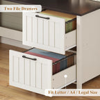 Bureau d'ordinateur de style campagnard avec armoire de rangement à tiroirs