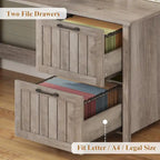 Bureau d'ordinateur de style campagnard avec armoire de rangement à tiroirs