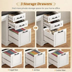 Bureau d'ordinateur de style campagnard avec armoire de rangement à tiroirs