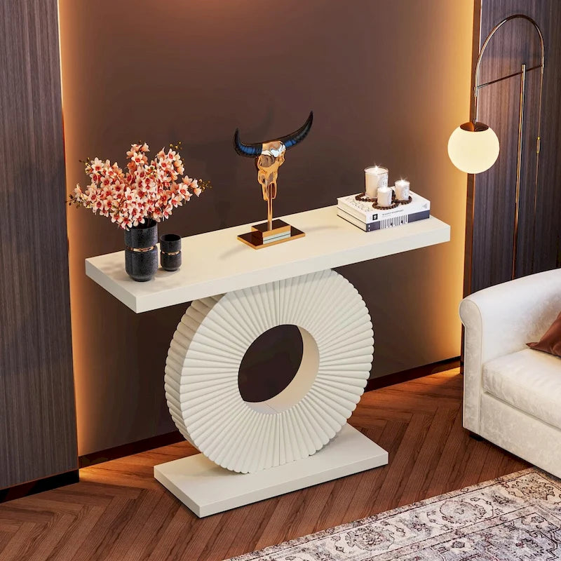 Console moderne de 40 pouces, table d'appoint pour canapé d'entrée ou salon