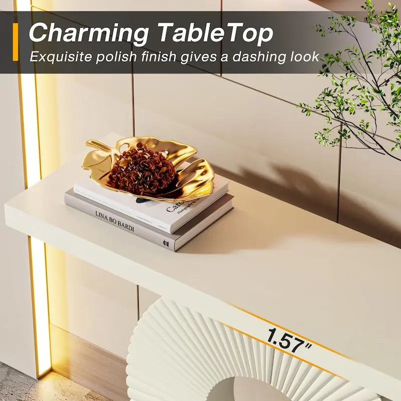 Console moderne de 40 pouces, table d'appoint pour canapé d'entrée ou salon