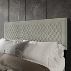 Tête de lit capitonnée en velours de style transitionnel CraftPorch