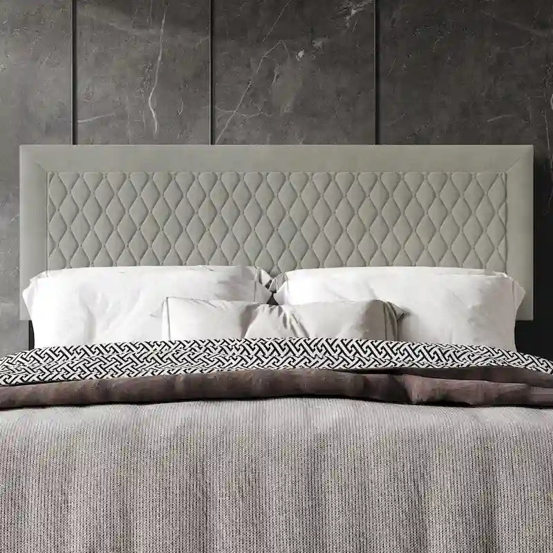 Tête de lit capitonnée en velours de style transitionnel CraftPorch