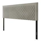 Tête de lit capitonnée en velours de style transitionnel CraftPorch