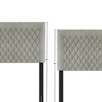 Tête de lit capitonnée en velours de style transitionnel CraftPorch