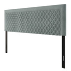 Tête de lit capitonnée en velours de style transitionnel CraftPorch