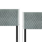 Tête de lit capitonnée en velours de style transitionnel CraftPorch
