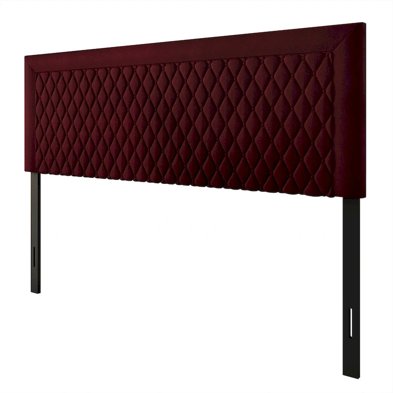 Tête de lit capitonnée en velours de style transitionnel CraftPorch