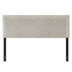 Tête de lit capitonnée en velours de style transitionnel CraftPorch