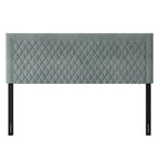 Tête de lit capitonnée en velours de style transitionnel CraftPorch