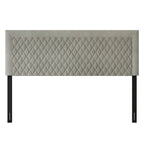 Tête de lit capitonnée en velours de style transitionnel CraftPorch