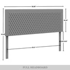 Tête de lit capitonnée en velours de style transitionnel CraftPorch