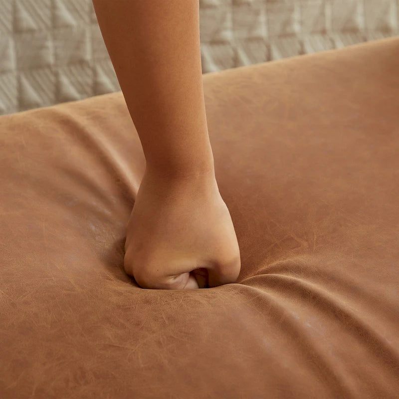 Banc de chambre avec coussins et pieds en bois massif pour salon et entrée