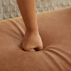 Banc de chambre avec coussins et pieds en bois massif pour salon et entrée
