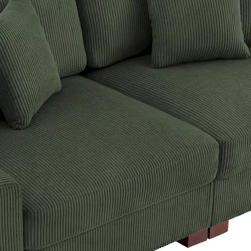 Canapé d'angle modulable surdimensionné en forme de L, canapé rembourré