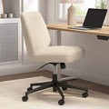 Chaise de bureau sans accoudoirs à dossier mi-haut Bush Furniture Serenity avec roulettes