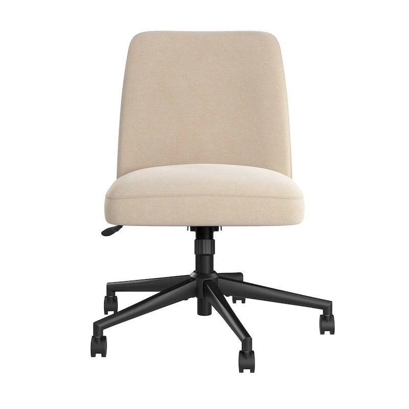 Chaise de bureau sans accoudoirs à dossier mi-haut Bush Furniture Serenity avec roulettes