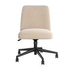 Chaise de bureau sans accoudoirs à dossier mi-haut Bush Furniture Serenity avec roulettes