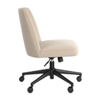 Chaise de bureau sans accoudoirs à dossier mi-haut Bush Furniture Serenity avec roulettes