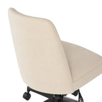 Chaise de bureau sans accoudoirs à dossier mi-haut Bush Furniture Serenity avec roulettes
